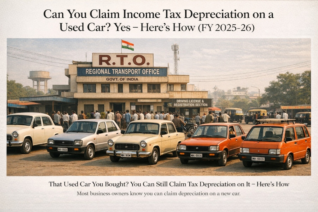 Can You Claim Income Tax Depreciation on a Used Car? Yes - Here's How (FY 2025-26)
